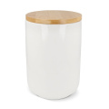 Canister Keramik & Bambu 900 ml, vit
