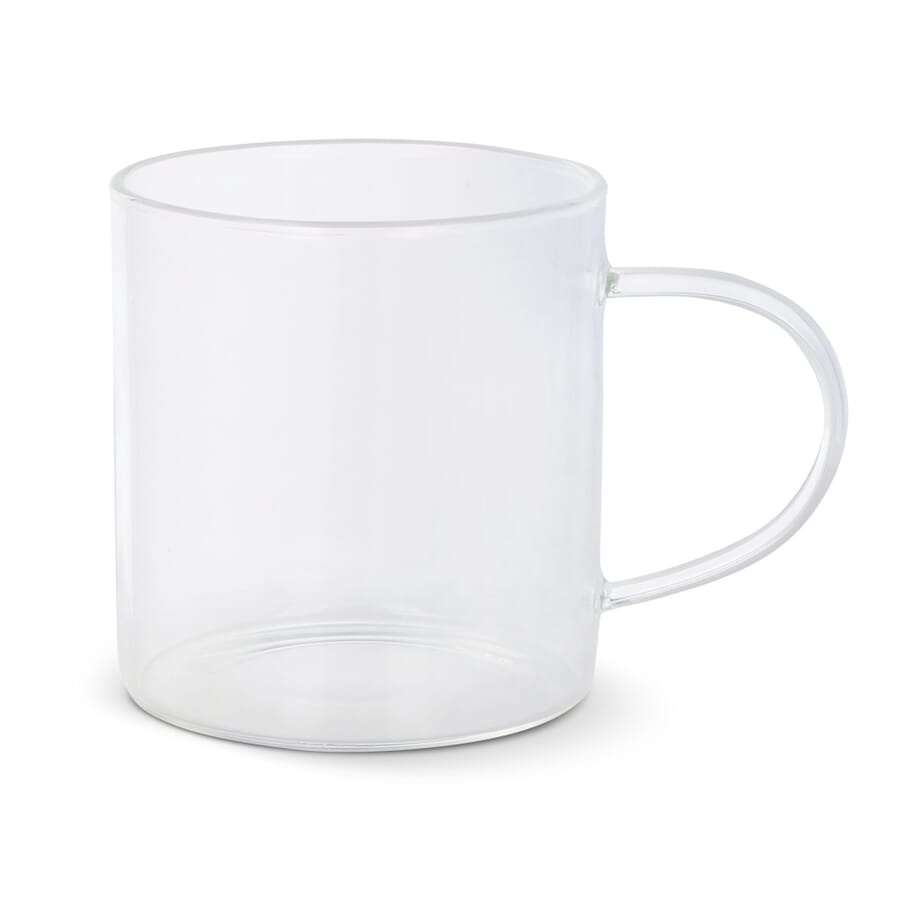 Kaffeglas med handtag Vardez 300 ml, transparent, produktbild (1)