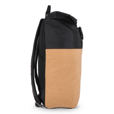 Rolltop Ryggsäck Kork & R-PET 18L, svart, produktbild (4)