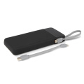Ziara Powerbank with USB-C & Lightning Cable 10000mAh, svart