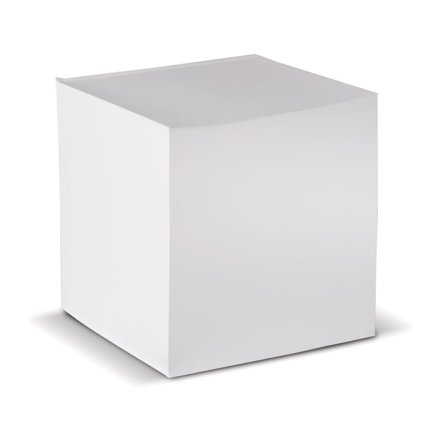 Kub 10x10x10 cm papper, vit, produktbild (1)