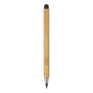 Long-life blyertspenna & linjal bambu, natur, produktbild (3)
