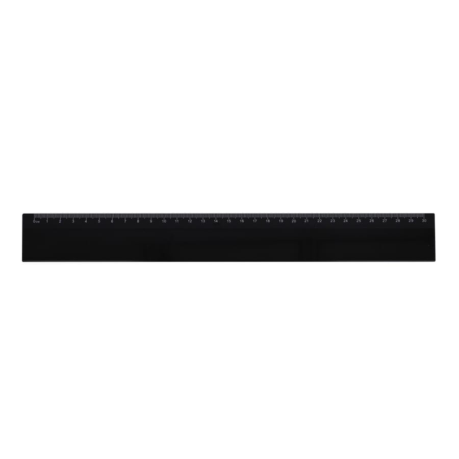 Linjal 30 cm, svart, produktbild