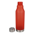 R-PET flaska frostad 600 ml, ecru / Röd