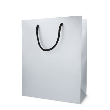 Paper gift bag 24x10x30 cm 200g/m², silver, produktbild (3)