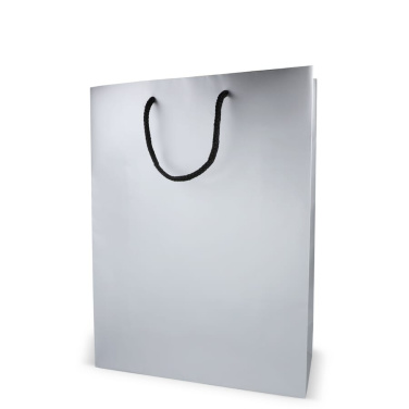 Paper gift bag 30x12x40 cm 200g/m², silver, produktbild (2)