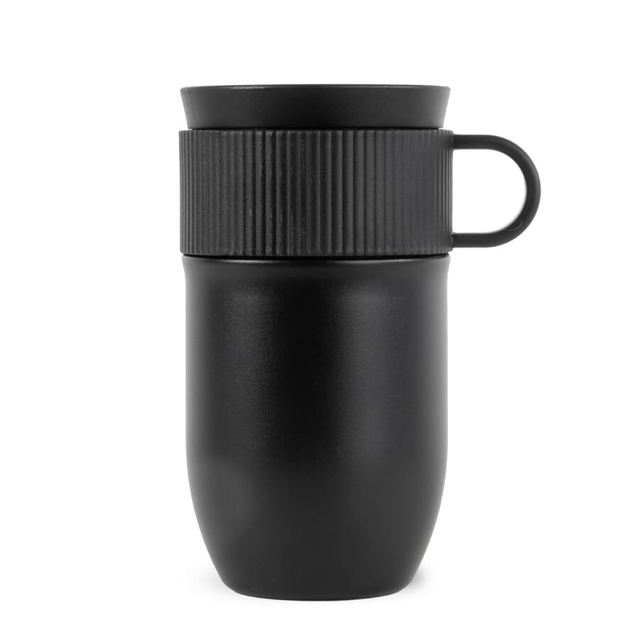 Sagaform Ted isolerad mugg, 280 ml, läckagesäker och tål maskindisk, svart, produktbild (1)