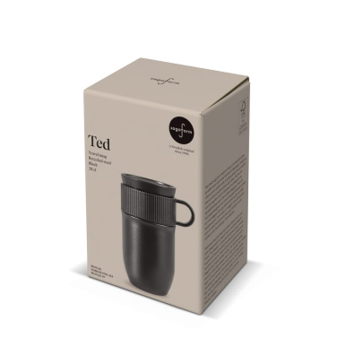 Sagaform Ted isolerad mugg, 280 ml, läckagesäker och tål maskindisk, svart, produktbild (2)