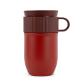 Sagaform Ted isolerad mugg, 280 ml, läckagesäker och tål maskindisk, mörkröd