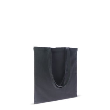 Väska ekologisk bomull färg lång 140g/m² 38x42 cm, svart, produktbild (2)