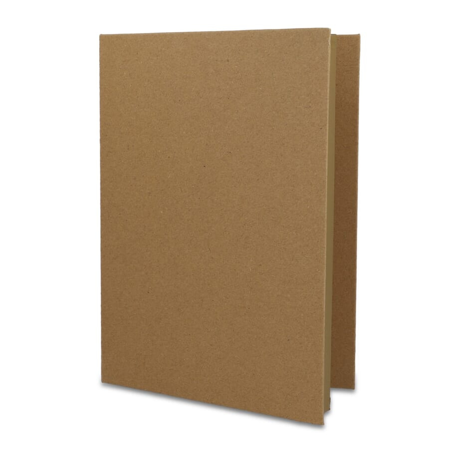 Anteckningsset i återvunnet papper med tre flikar, natur, produktbild (1)