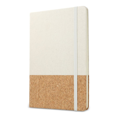 Anteckningsbok bomull & kork A5, natur, produktbild (4)