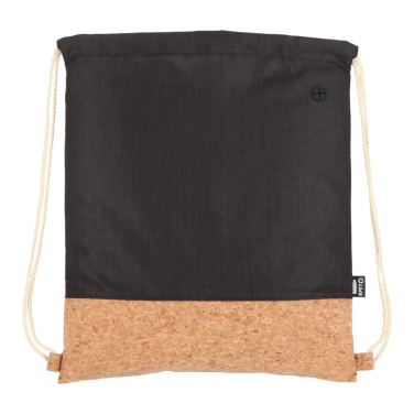 Påse med dragsko R-PET & kork 35 x 40 cm, svart, produktbild (3)