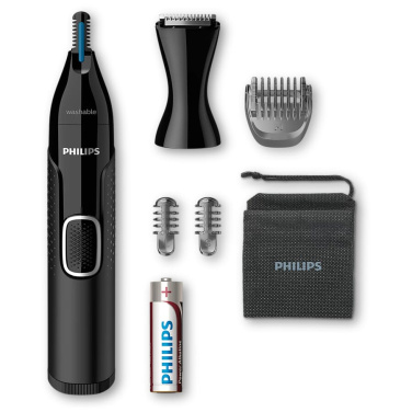 NT5650|Philips Nose, ear, and eyebrow trimmer with 5 accessories, svart, produktbild (4)