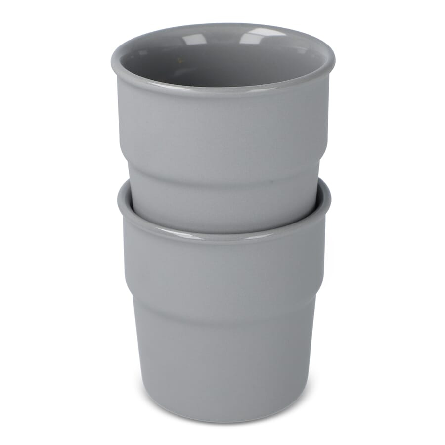 InSideOut Cup Fika mugg set om 2 st 280 ml, grå, produktbild (1)