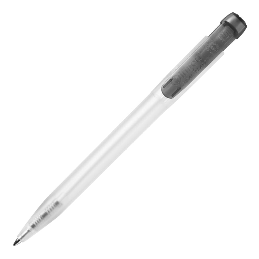 Kulspetspenna Ingeo TM Pen Clear transparent, ecru / Svart, produktbild (1)