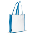 Väska Non-Woven 75g/m², vit / Blå