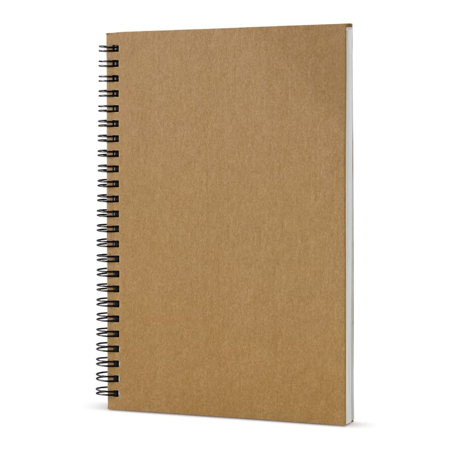 Stenpappersbok A5, natur, produktbild (1)