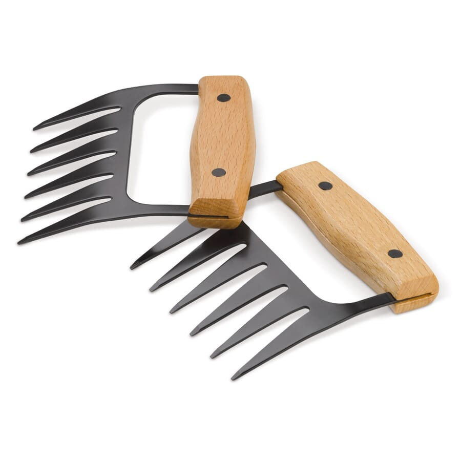 Köttklor i metall, trä, produktbild (1)