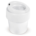 Het-men-cool kaffekopp med lock 240 ml, vit / Vit