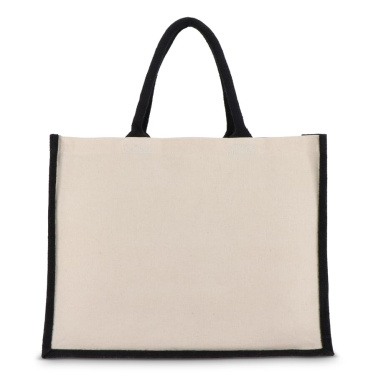 Jute-bomull Toteväska OEKO-TEX® 42,5 x 19 x 32 cm 320g/m², svart, produktbild (3)