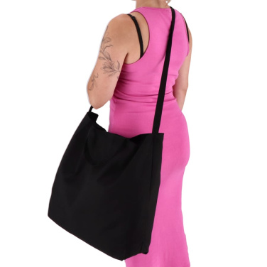 Toteväska i bomull OEKO-TEX® 40 x 13 x 44 cm 220 g/m², svart, produktbild (4)