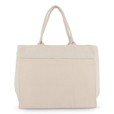 Toteväska i bomull med dragkedja OEKO-TEX® 39 x 24 x 34 cm 320g/m², ecru, produktbild (3)