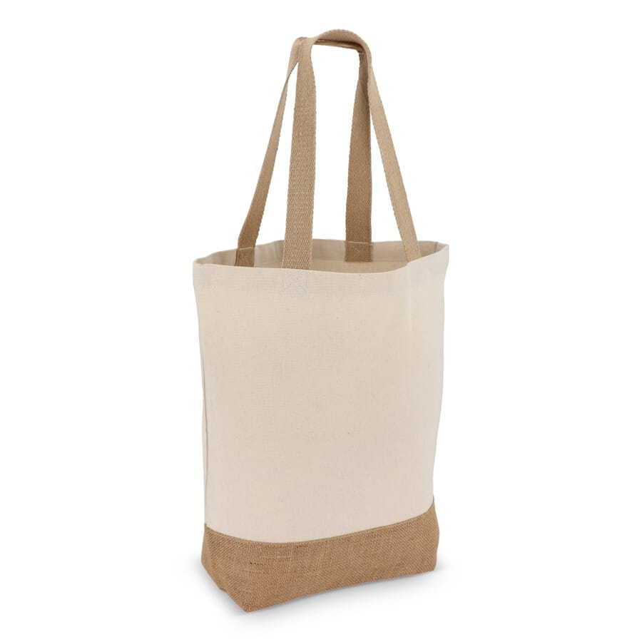 Bomull-Jute Toteväska OEKO-TEX® 41 x 13 x 41 cm 320g/m², ecru, produktbild (1)
