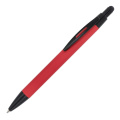 Bollpenna Alaska softtouch med stylus R-AL, röd