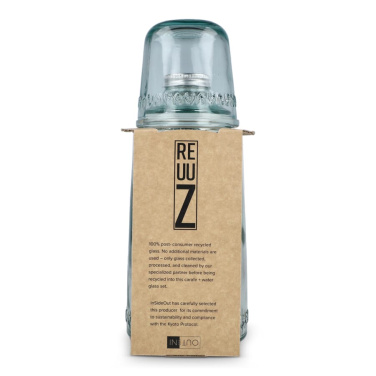 InSideOut återvunnet dryckessett i glas, ReuuZ 1L, transparent, produktbild (2)