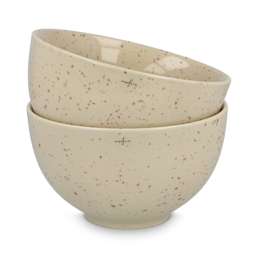 Sagaform Ditte keramikskålset 12 cm, beige, produktbild (1)