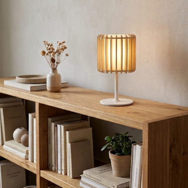 Coollux LED-lampa Lamella Luna Tall, natur, produktbild (4)
