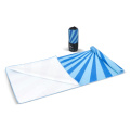R-PET snabbtorkande strandhandduk 100×180 cm, sublimering, blå