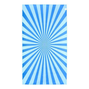 R-PET snabbtorkande strandhandduk 100×180 cm, sublimering, blå, produktbild (4)