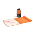 R-PET snabbtorkande sport handduk 40x80 cm med påse (200g/m²) sublimering, orange