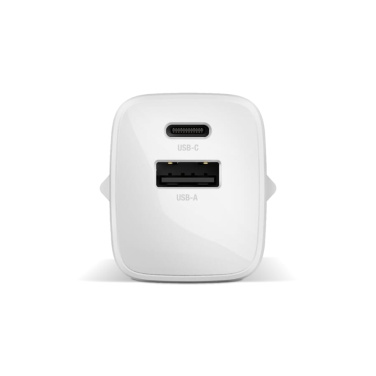 Fresh 'n Rebel 30W snabbladdare GaN USB-C & USB-A, ljusgrå, produktbild (3)