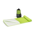 R-PET snabbtorkande sport handduk 40x80 cm med påse (200g/m²) sublimering, ljusgrön