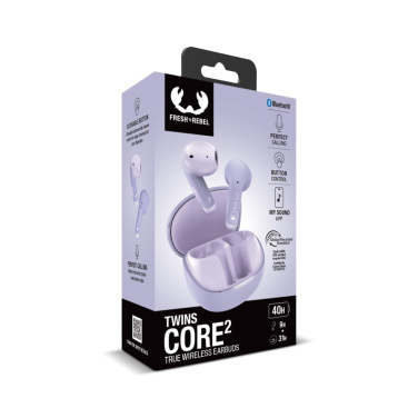 Fresh 'n Rebel Twins Core 2 In-ear hörlurar, lila, produktbild (3)