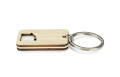 Bambu nyckelring CARVE, vit