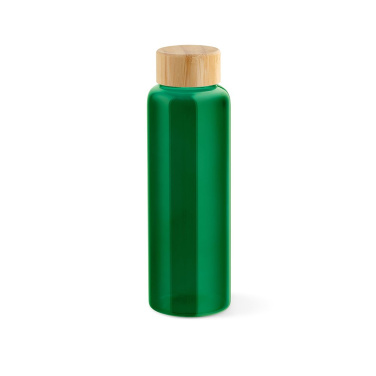 Indus flaska i borosilikatglas och bambulock 510 ml. Läckagesäker, Grön, produktbild (2)