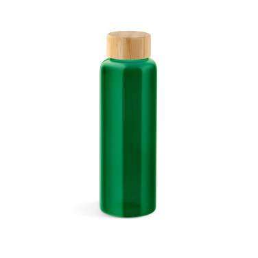 Indus flaska i borosilikatglas och bambulock 510 ml. Läckagesäker, Grön, produktbild (3)