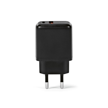 Franklin Väggladdare rABS 20W. USB-C och USB-A Snabbladdning, Svart, produktbild (2)