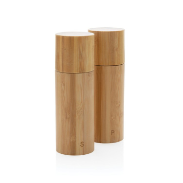 Ukiyo bambu salt & peppar set, brun, detaljvy
