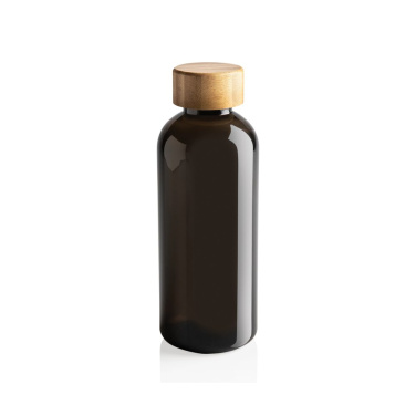 RCS RPET flaska med bambulock, svart, detaljvy (1)