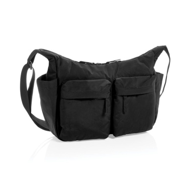 KENTO URBAN crossover-väska i RCS återvunnen nylon, svart, detaljvy (1)