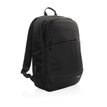 Swiss Peak AWARE™ modern 15.6" laptopryggsäck, svart, detaljvy (1)
