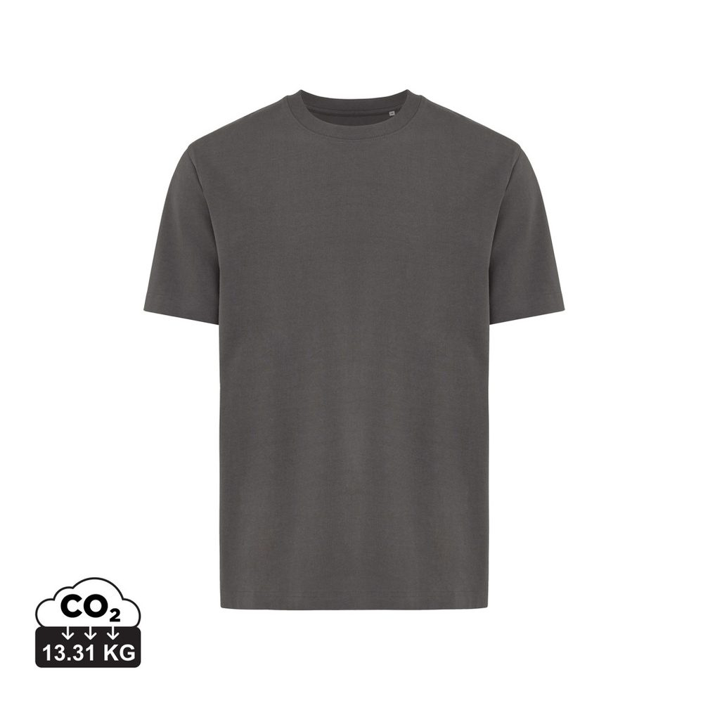 IQONIQ Nikko t-shirt i tung återvunnen bomull, antracit, XXS, produktbild (1)