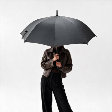 Lennon Paraply rPET. 23". Stormsäkert och automatisk öppning, Svart, produktbild (4)