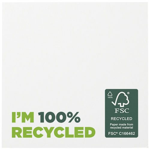 Sticky-Mate® klisterlappar av återvunnet papper 75 x 75 mm, Vit, produktbild (1)