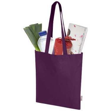 Madras Blend 140 g/m² tygväska av GRS-certifierad återvunnen bomull 7L, Purpur, produktbild (3)